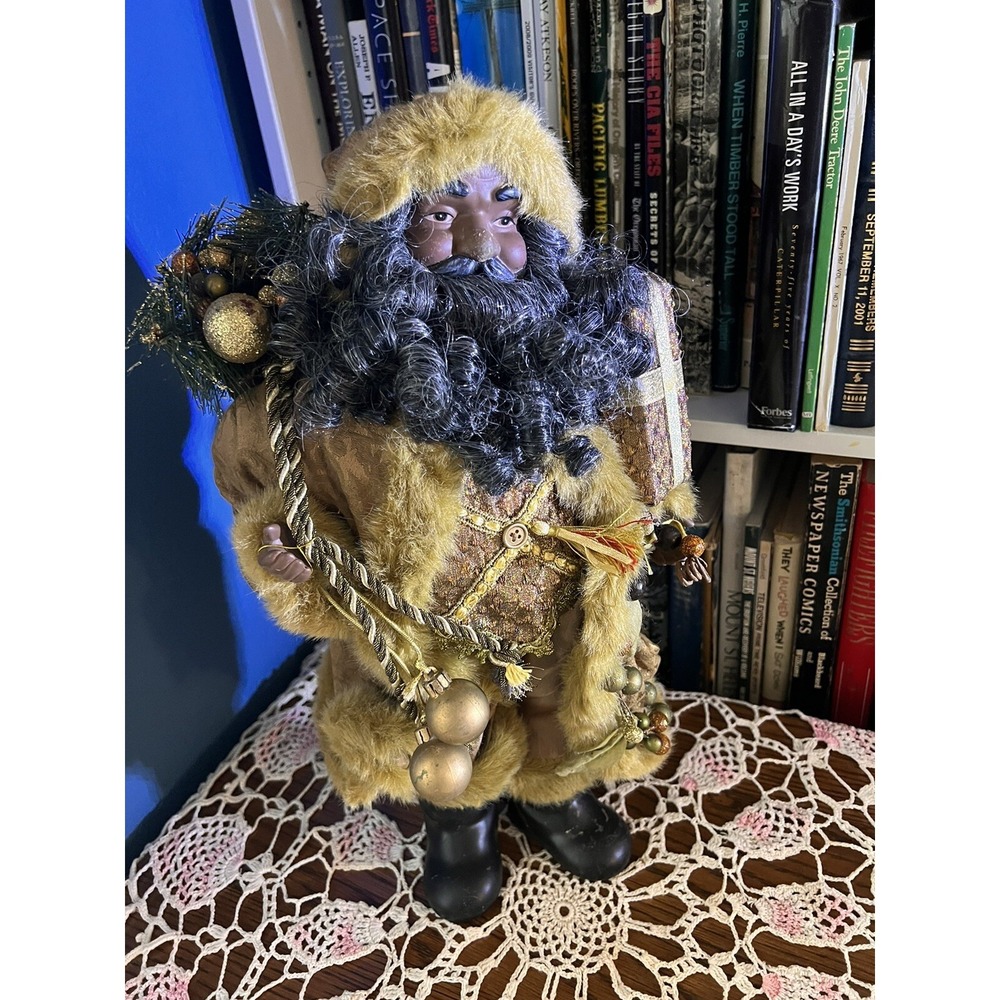 Christmas Collectible Santa Black African American Santa Figure 18" New
